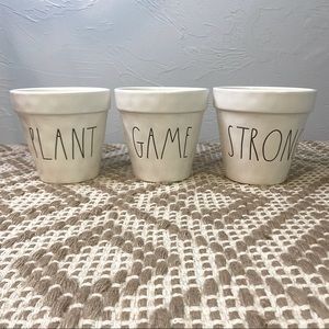Rae Dunn (3) Plant Game Strong Planter Set